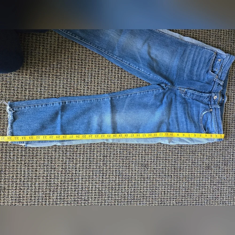 7 For All Mankind Blue Cropped Ankle Jeans - Picture 11 of 13